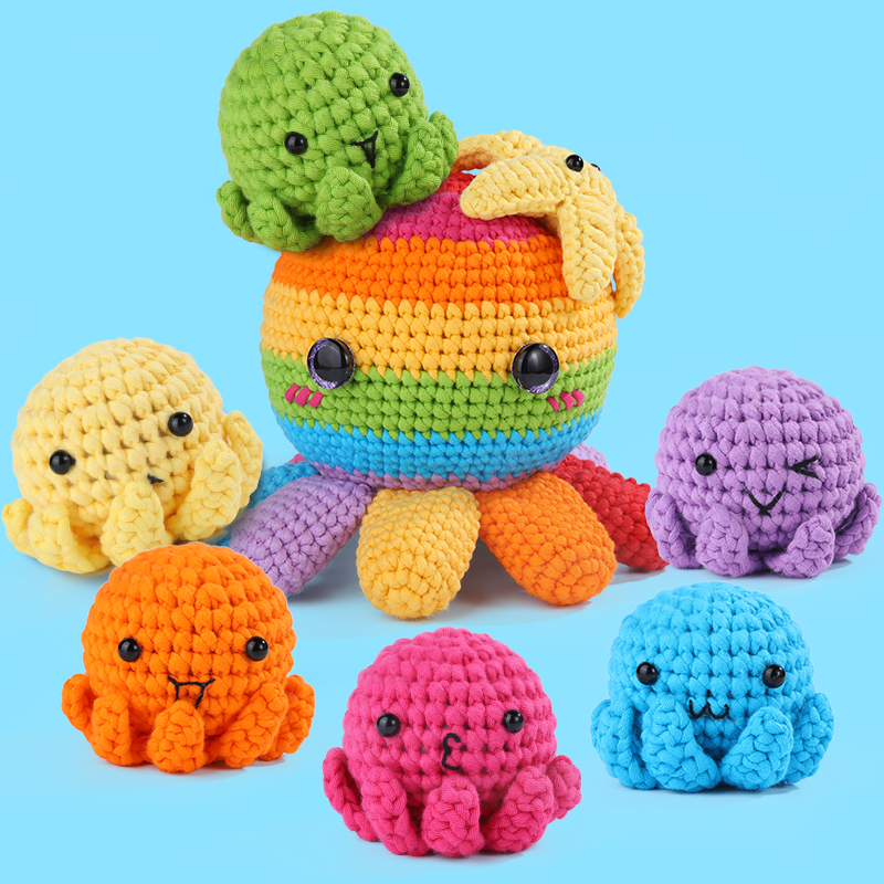 Octopus Family Crochet Kit Bundles