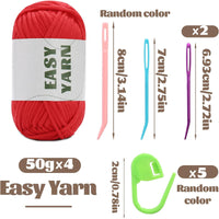 200g Beginner Yarn for Crocheting - 1