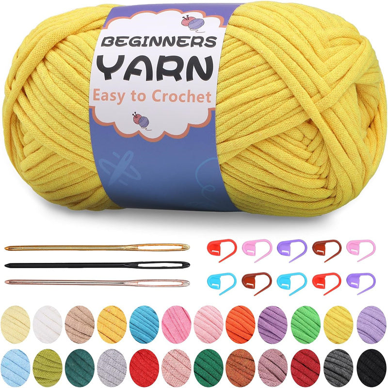 200g Easy Yarn, Beginner Yarn for Crocheting -3