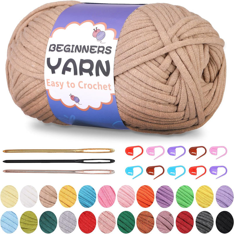 200g Easy Yarn, Beginner Yarn for Crocheting -2