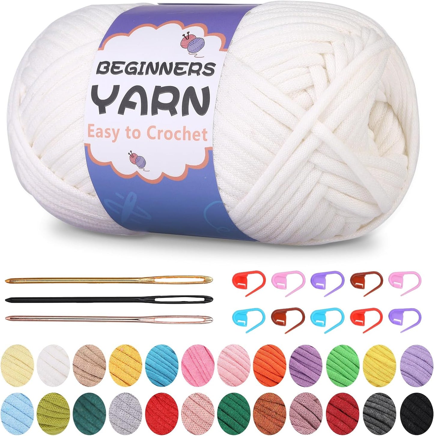 200g Easy Yarn, Beginner Yarn for Crocheting -3