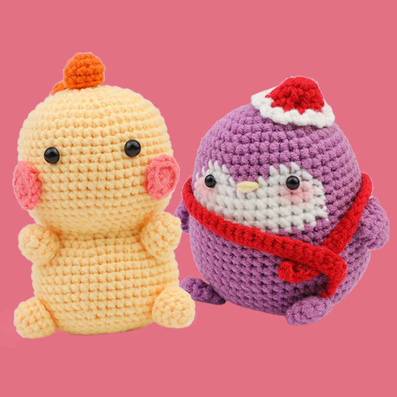 Dinosaur & Penguin Crochet Kits Bundles