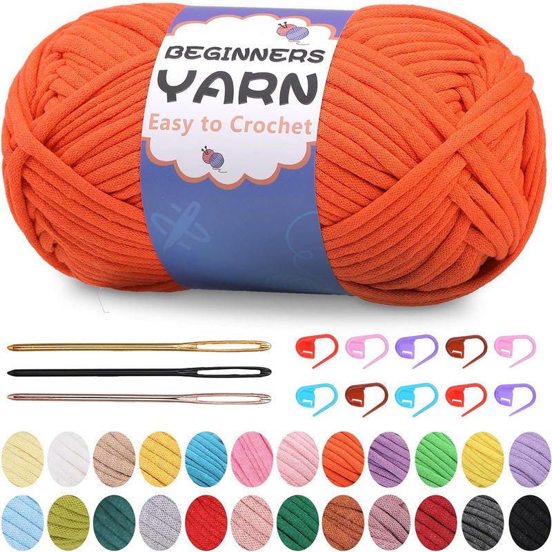 200g Easy Yarn, Beginner Yarn for Crocheting -1