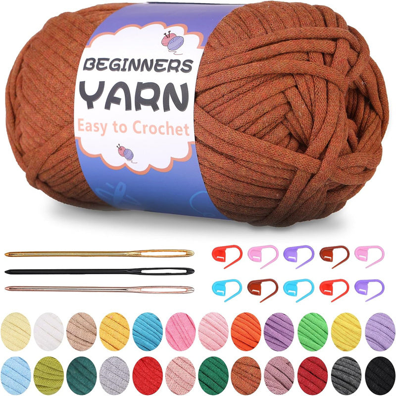 200g Easy Yarn, Beginner Yarn for Crocheting -1