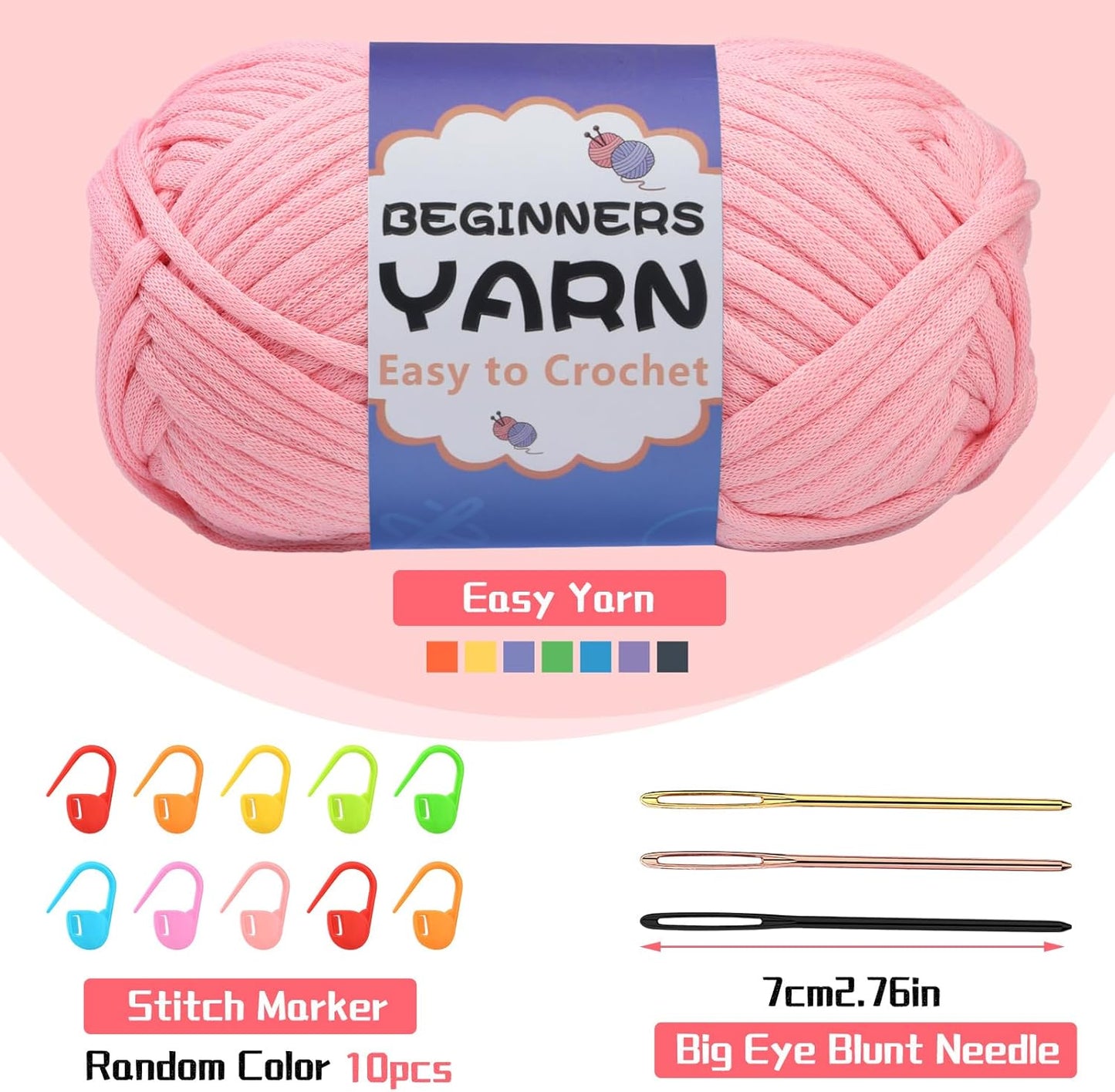 200g Easy Yarn, Beginner Yarn for Crocheting -4