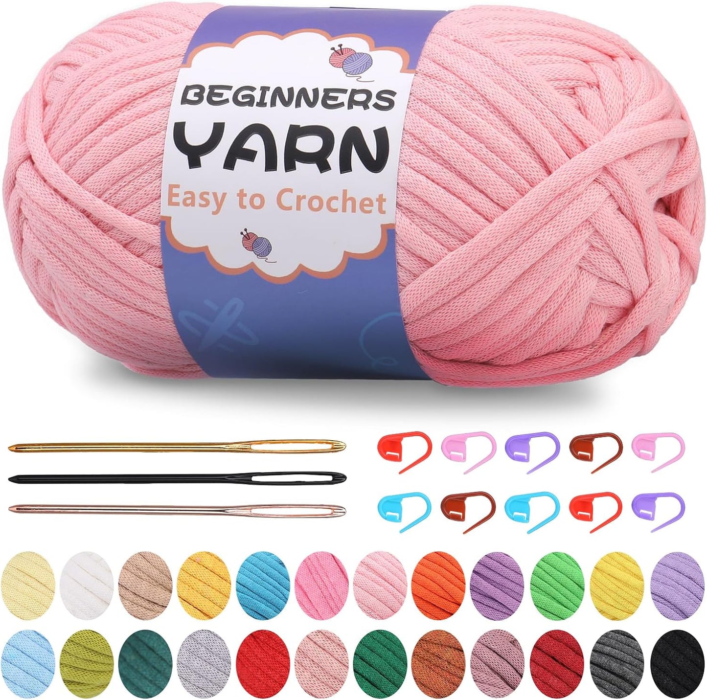 200g Easy Yarn, Beginner Yarn for Crocheting -4