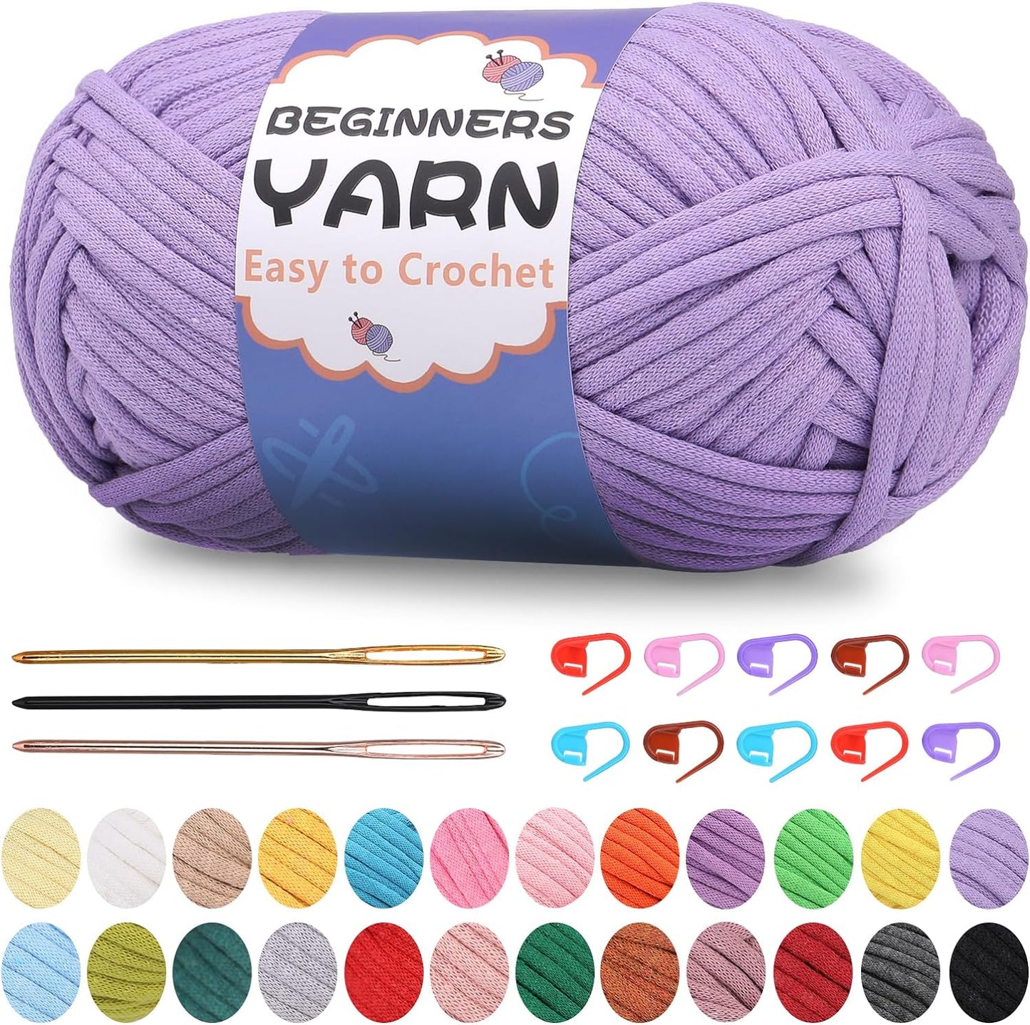 200g Easy Yarn, Beginner Yarn for Crocheting -4