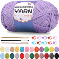 200g Easy Yarn, Beginner Yarn for Crocheting -4