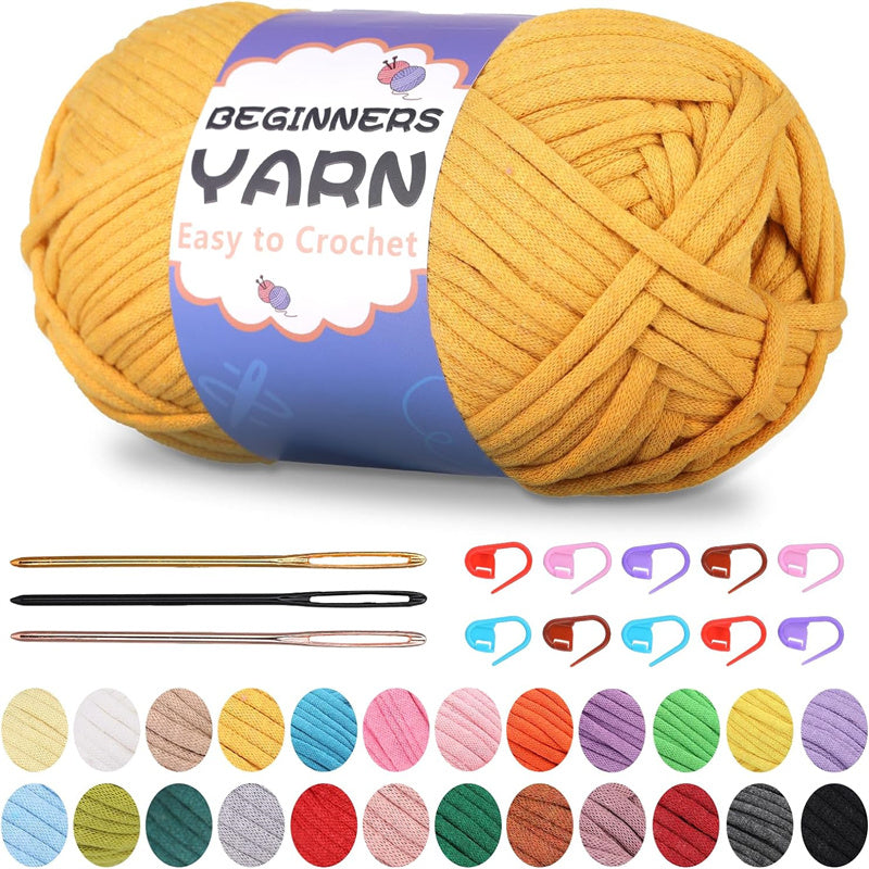 200g Easy Yarn, Beginner Yarn for Crocheting -1